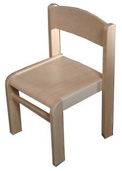 Dětská židle přírodní - stohovatelná