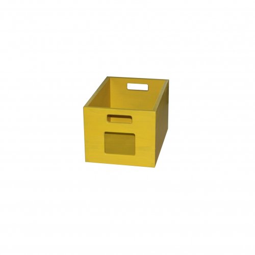 Dřevěný box masivní - žlutý
