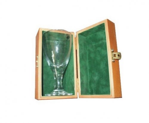 Wooden box with velvet